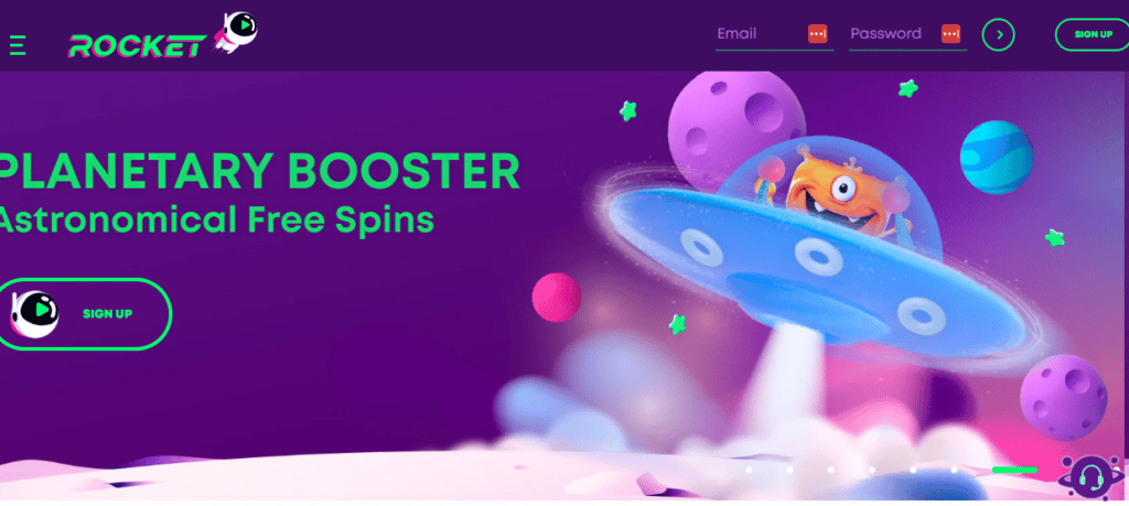 rocket casino lobby screenshot nz