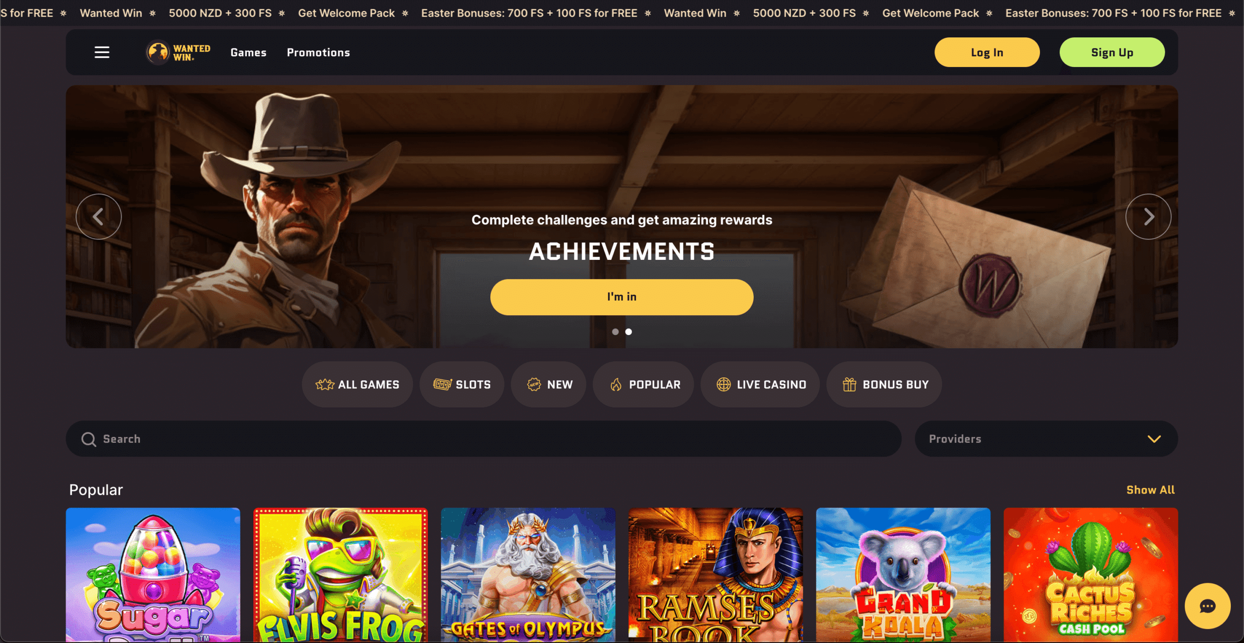 Wanted Win Online Casino